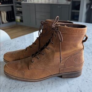 Timberland Women’s Tan Leather Ankle Lace-Up Boots